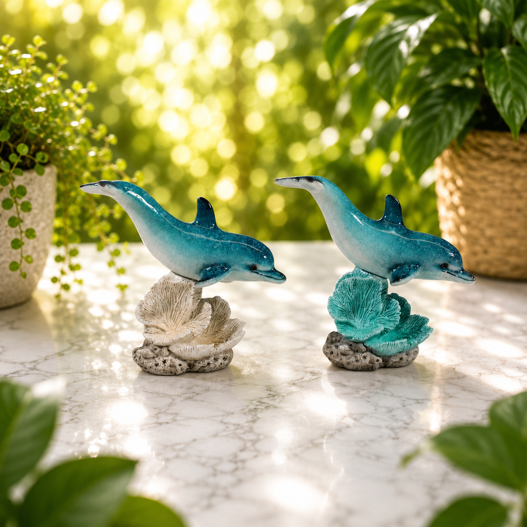 Dolphin on Coral Marble