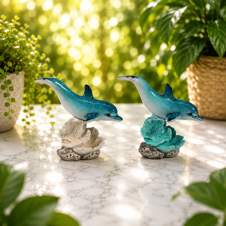 Dolphin on Coral Marble