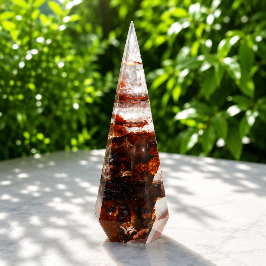 Diamond Tower Fire Quartz 12 cm | Carpe Diem With Remi