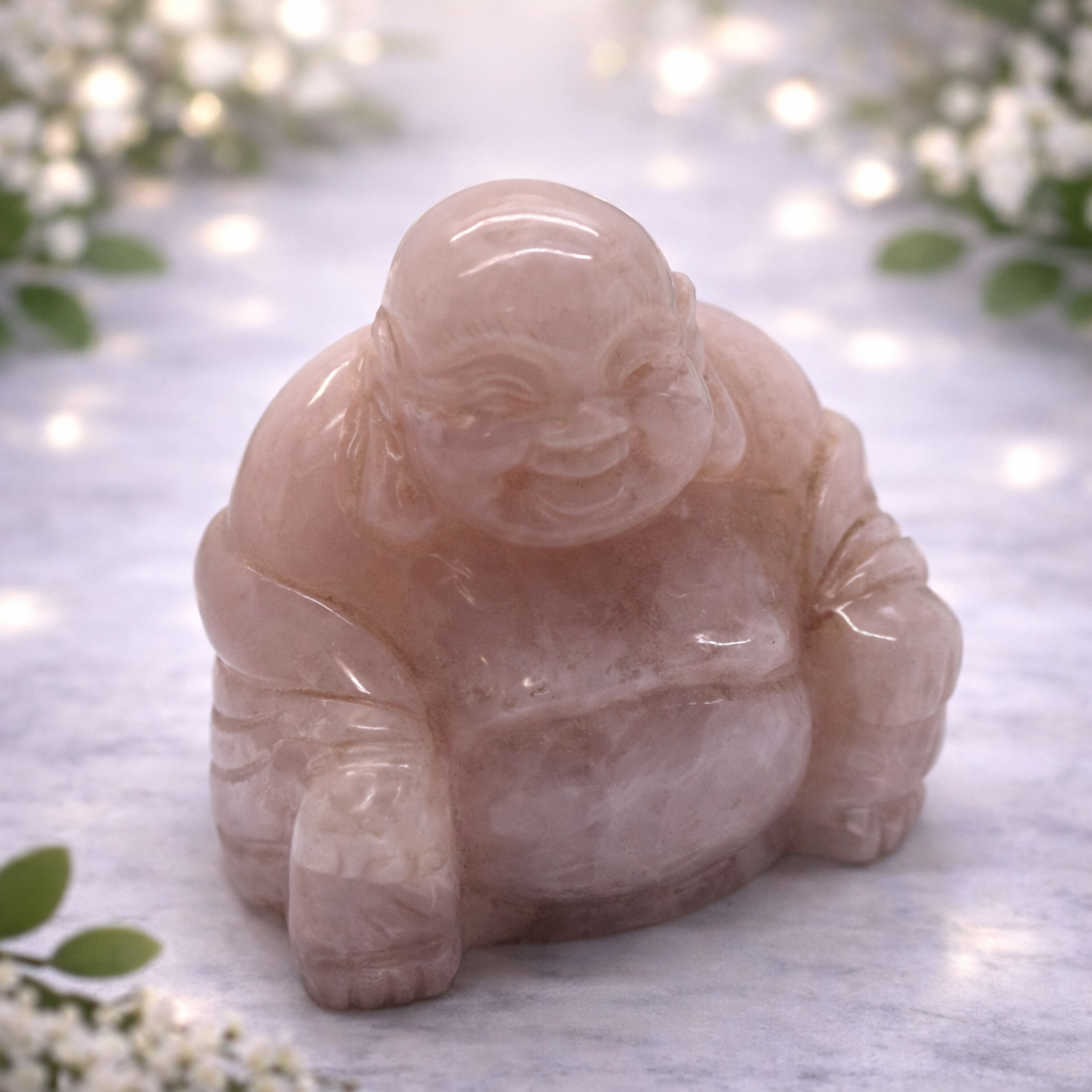 Buddha Rose Quartz 40mm