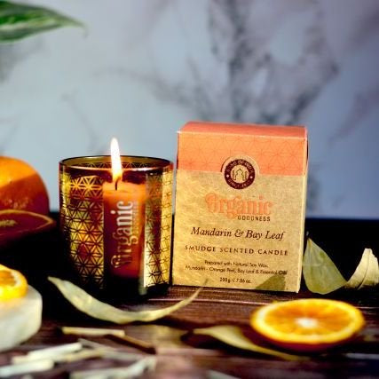 Candle Mandarin and Bay Leaf Organic Goodness