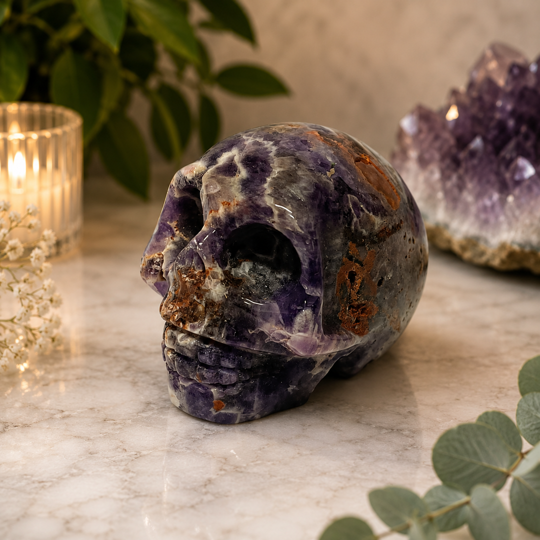 Skull Amethyst 6.0 cm | Carpe Diem With Remi