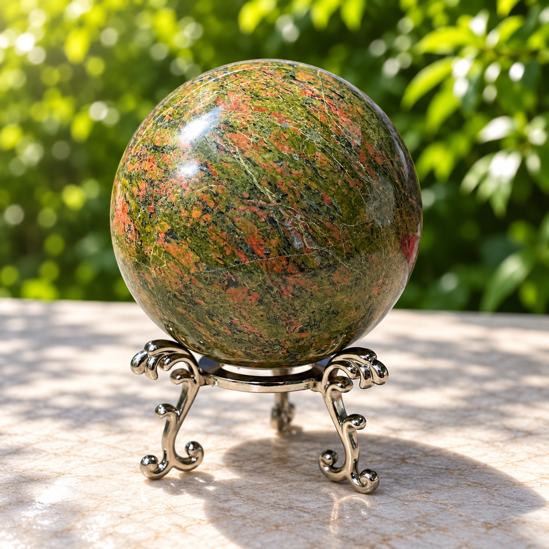 Sphere Unakite 6.2 cm | Carpe Diem With Remi