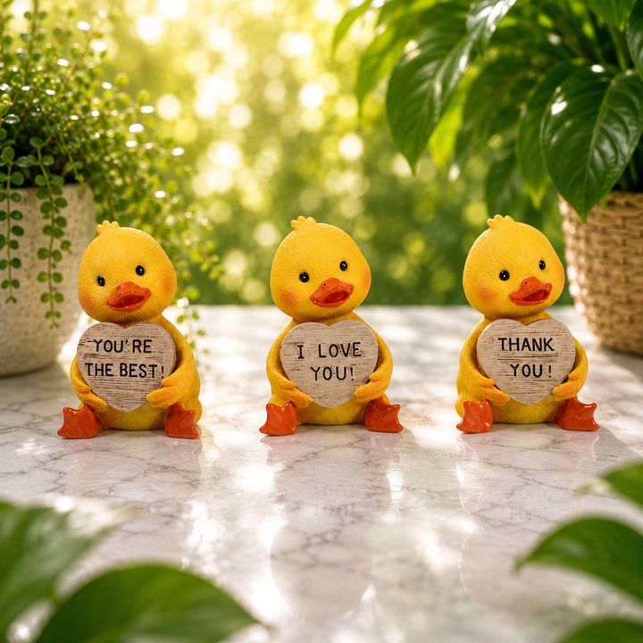 Duck Holding Heart