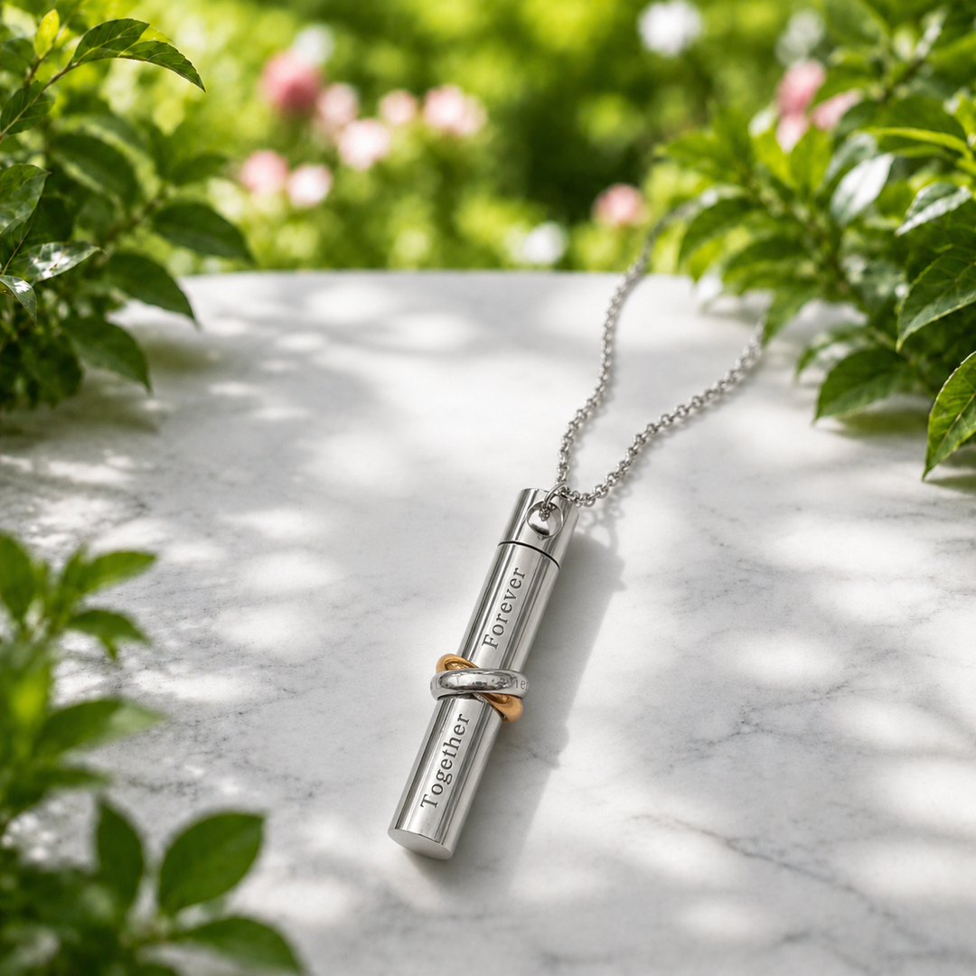 Necklace Infinity Vial Stainless Steel