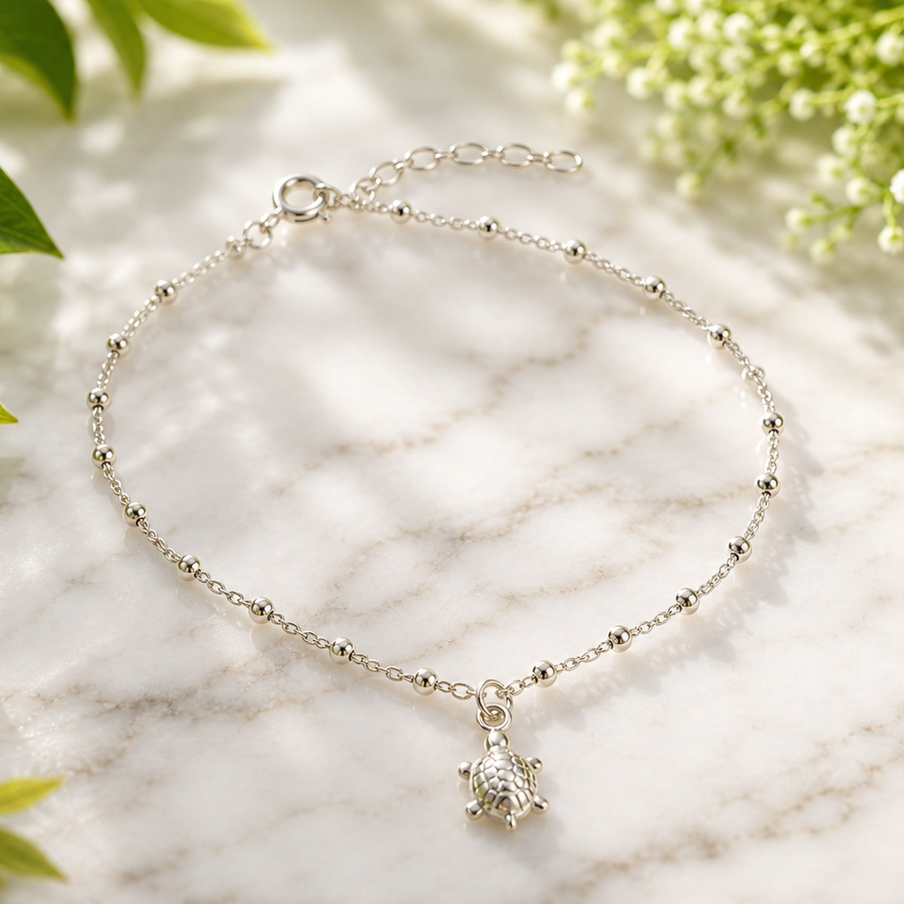 Anklet Turtle Ball Chain