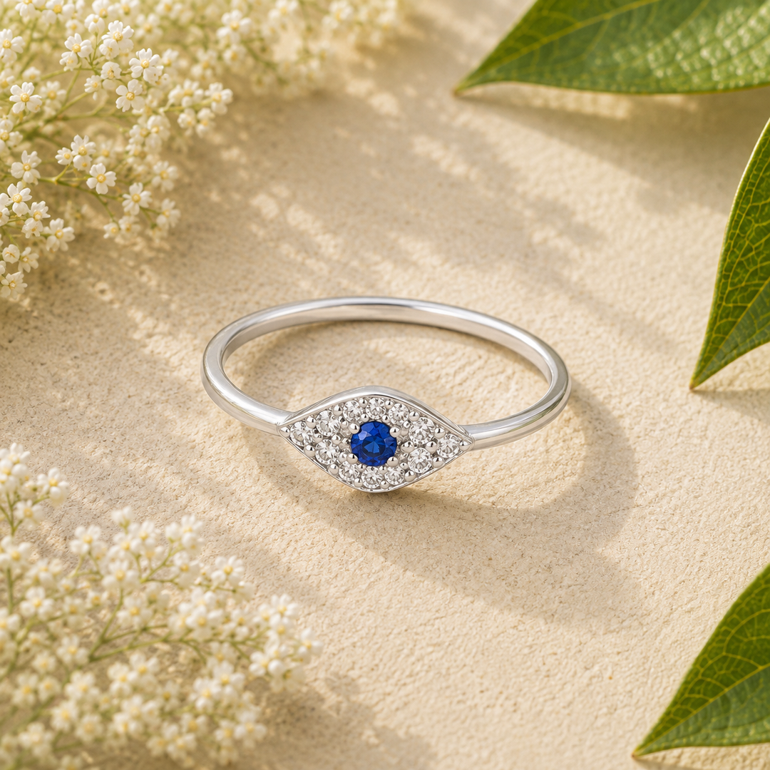 Ring Evil Eye Silver