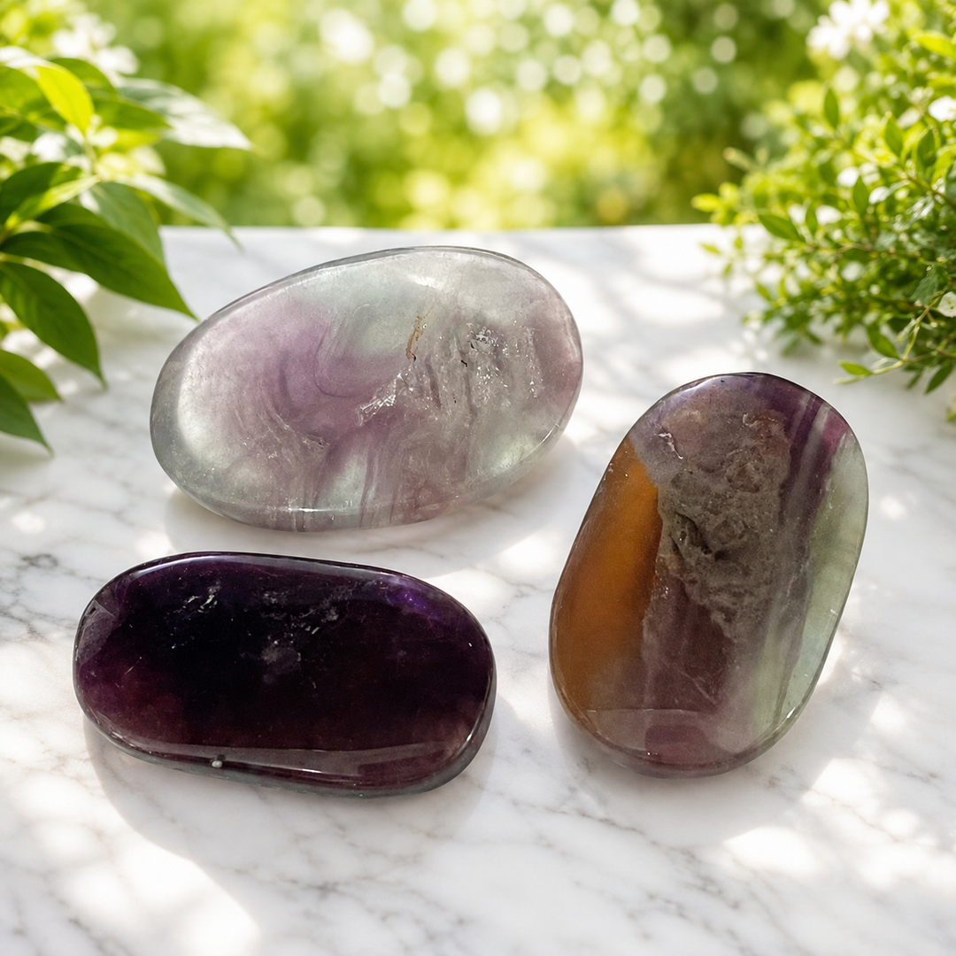 Palm Stone Fluorite Assorted