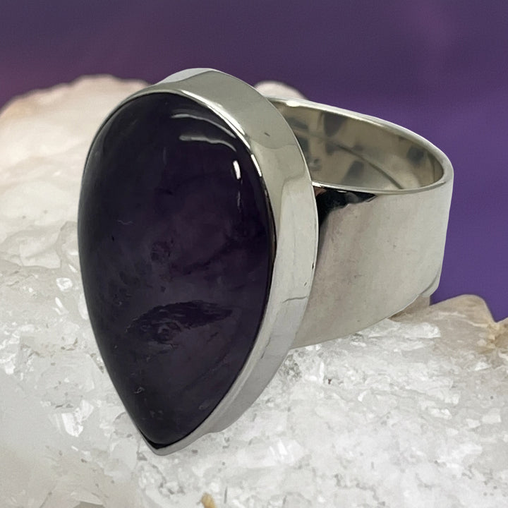 Ring Amethyst Teardrop 2.5 cm