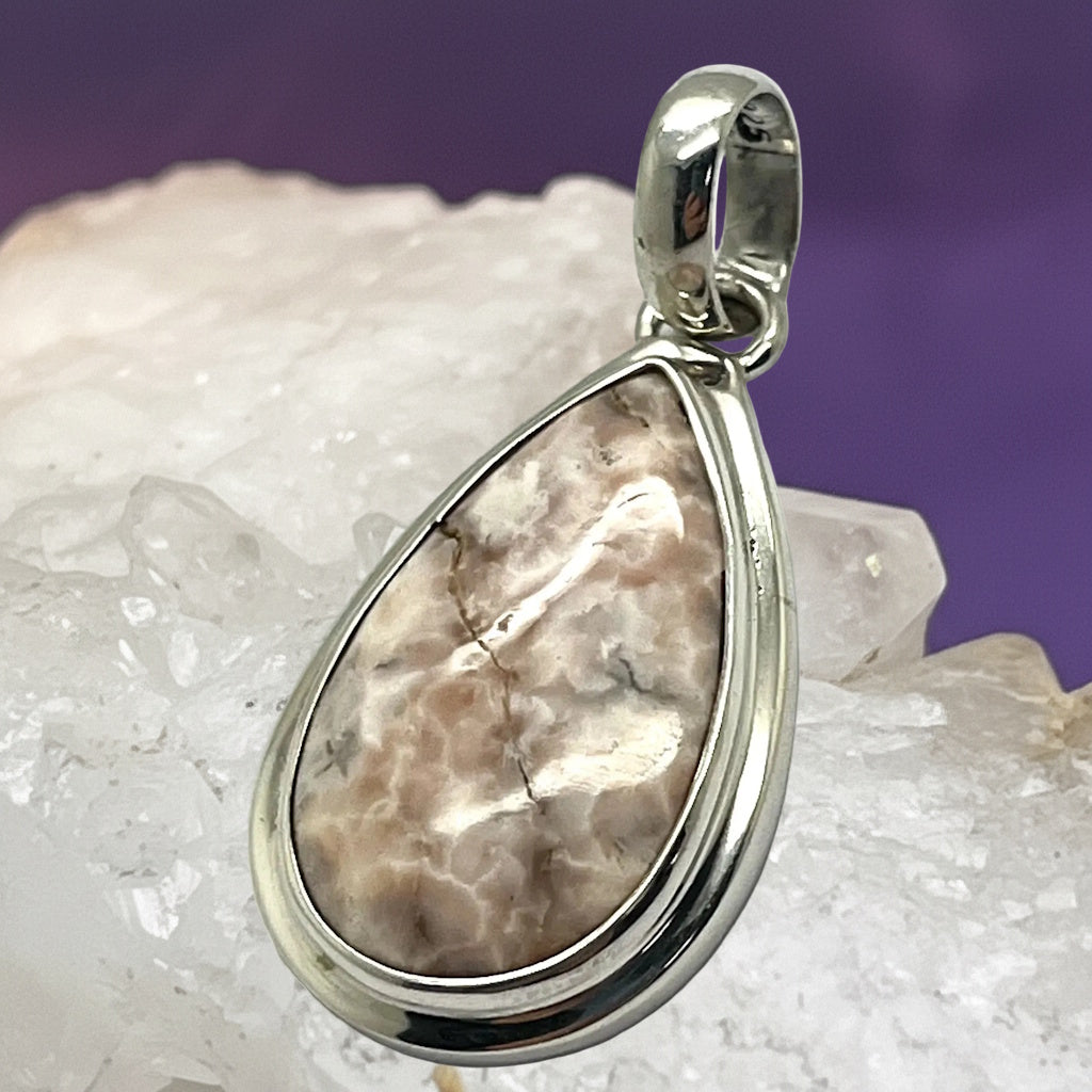 Pendant Pink Larimar Natural Matrix 3.6 cm