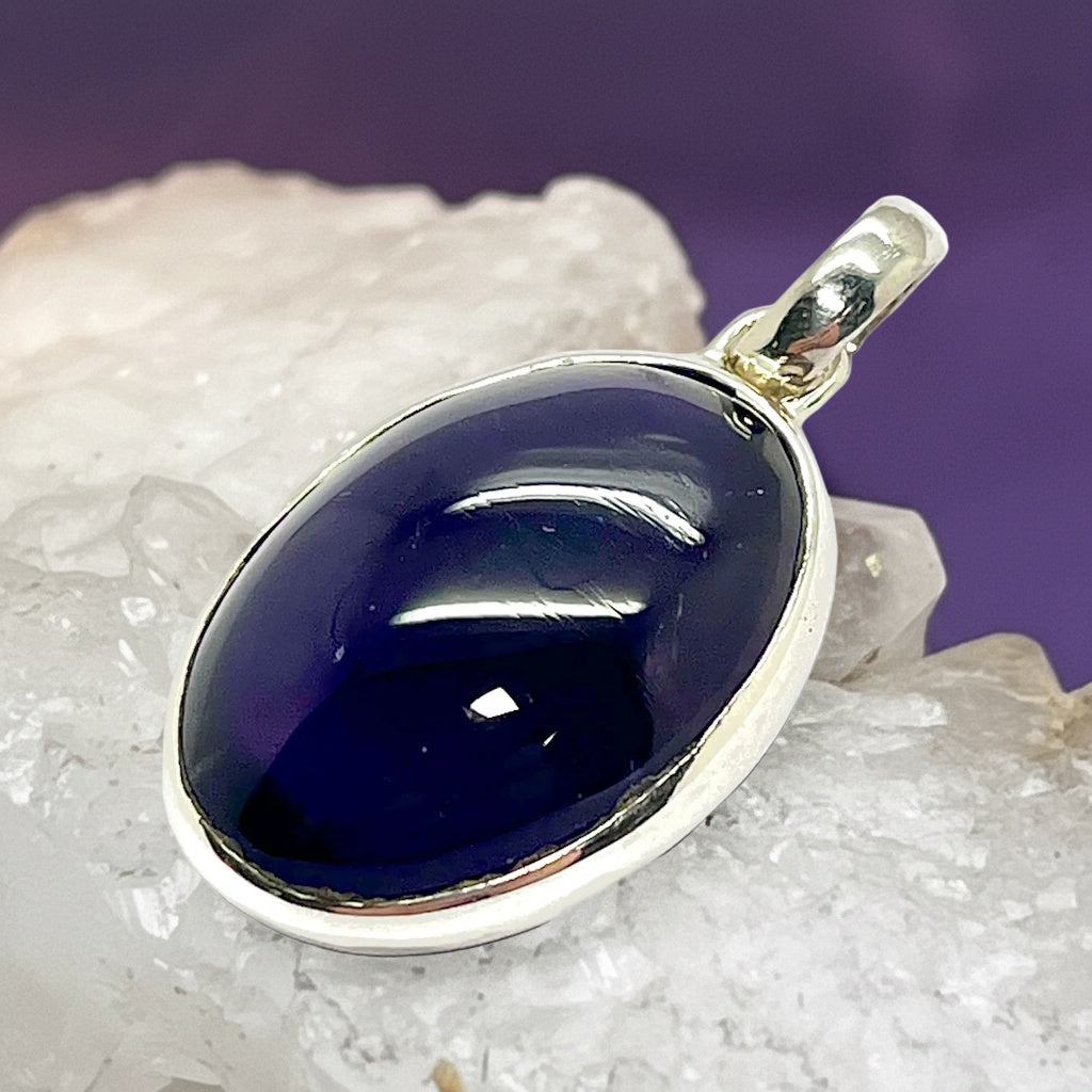 Pendant Amethyst Oval Double Sided 3.8 cm