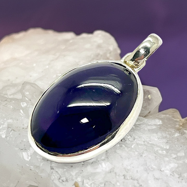 Pendant Amethyst Oval Double Sided 3.8 cm