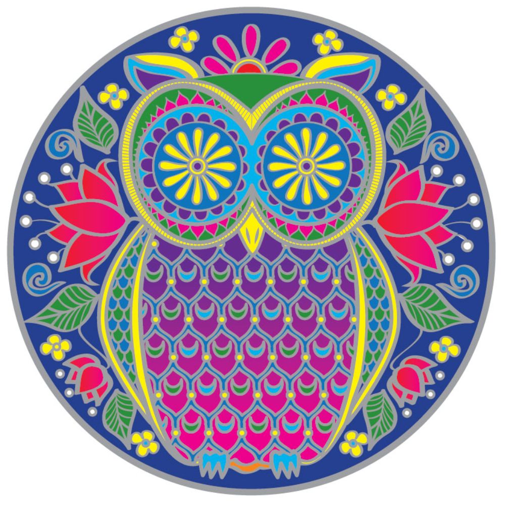 Sticker Sunseal Midnight Owl Mandala