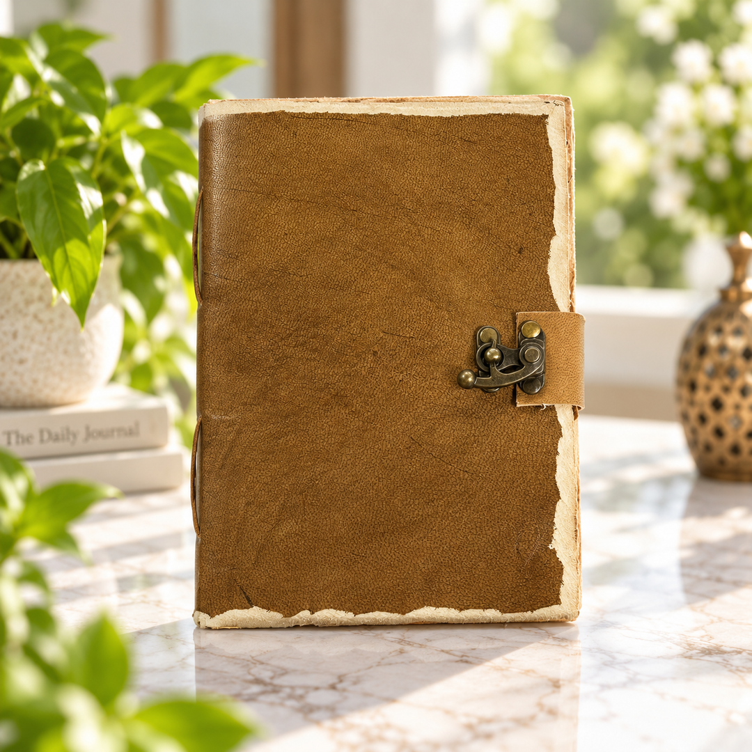 Journal Leather Brown Single Clasp 20 cm
