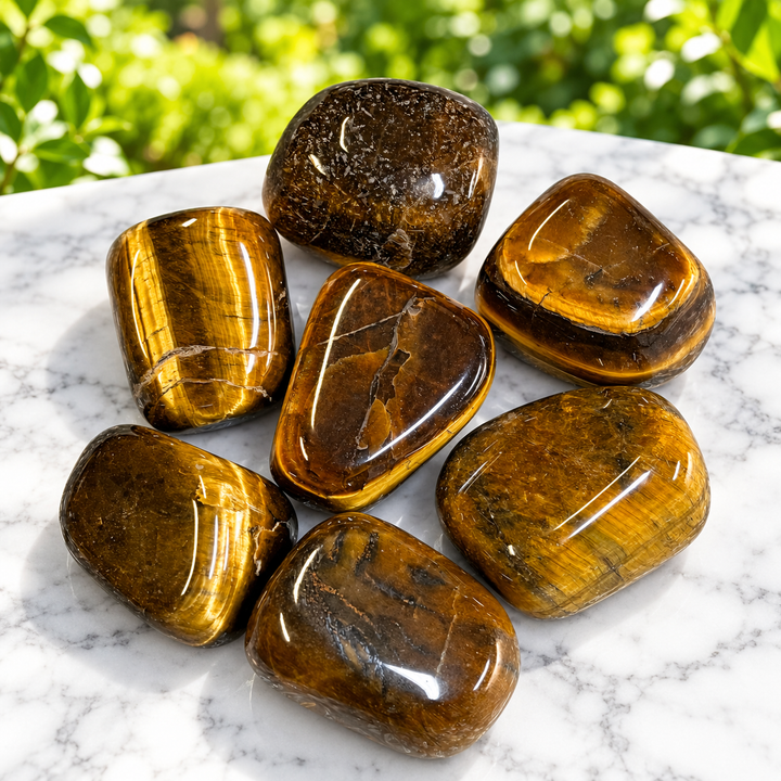 Tumble Stone Jumbo | Tiger Eye Gold | Carpe Diem With Remi