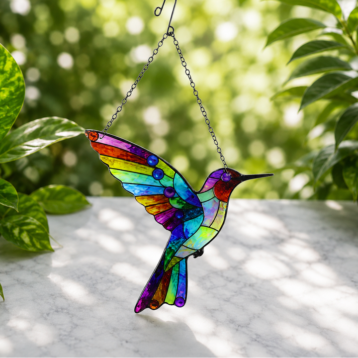 Wall Art  Hummingbird Mosaic 49 cm