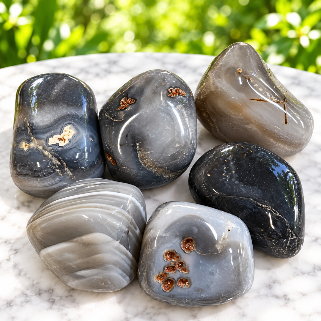 Tumble Stone Jumbo | Grey Agate | Carpe Diem With Remi