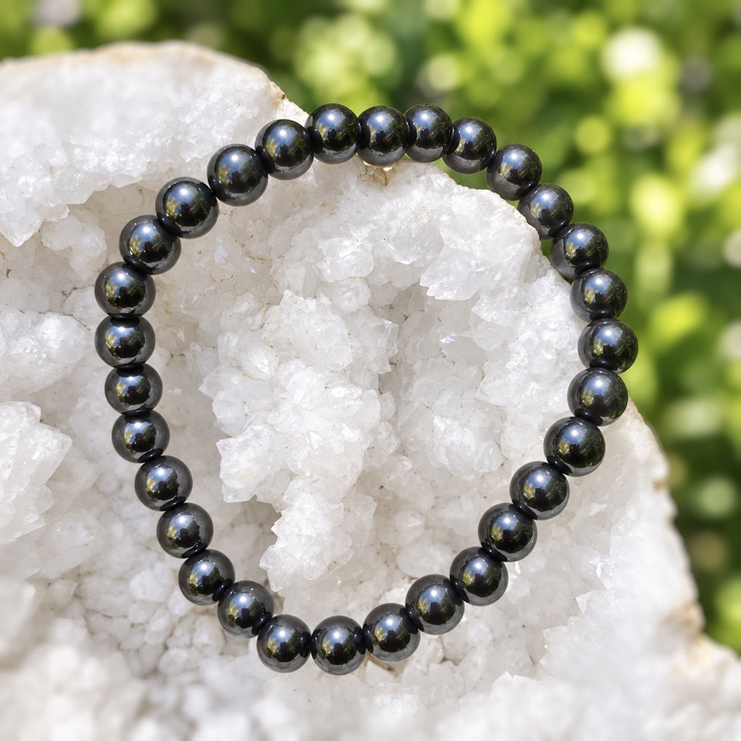 Bracelet Magnetic Hematite 8 mm Beads 23 cm X-Large