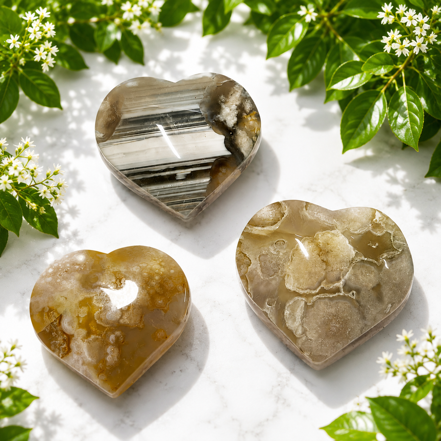 Heart Flower Agate Assorted | Carpe Diem With Remi