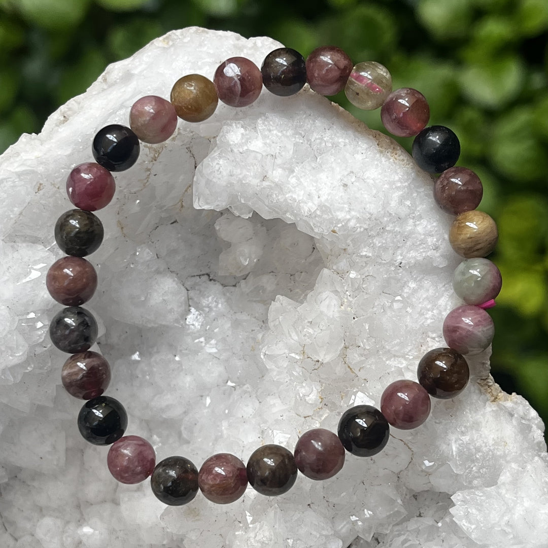Bracelet Watermelon Tourmaline 7 mm