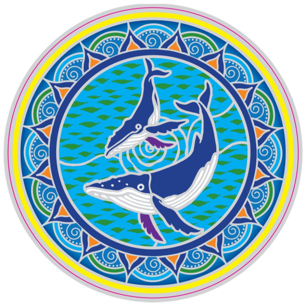 Sticker Sunseal Whale Song Mandala