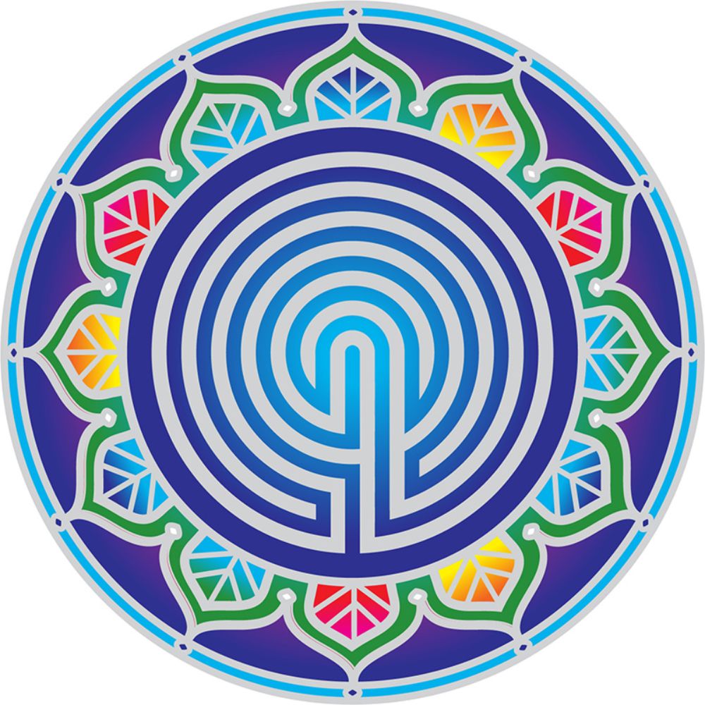 Sticker Sunseal Labyrinth Mandala