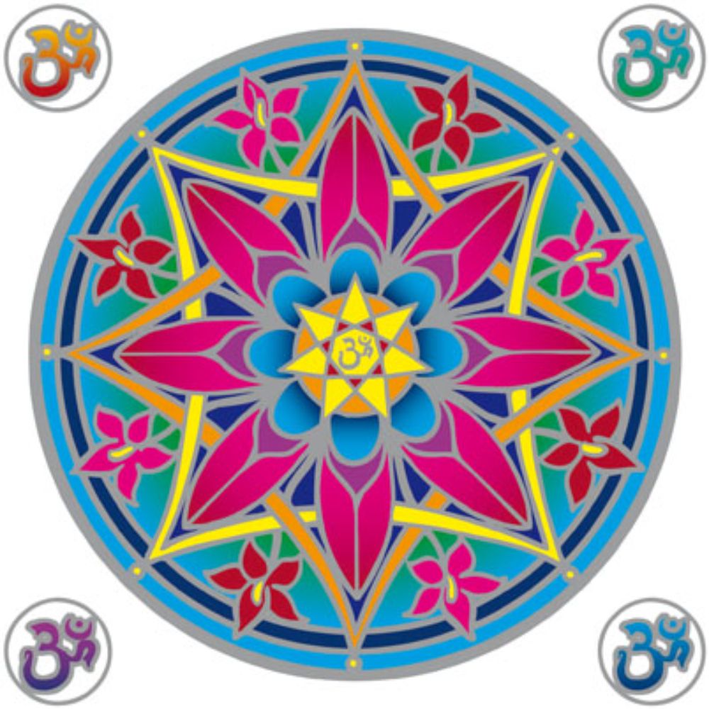 Sticker Sunseal Om Flower Mandala