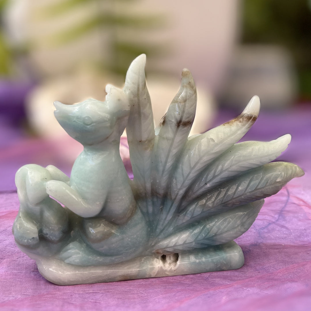 Nine Tail Fox Caribbean Calcite 10.6 cm