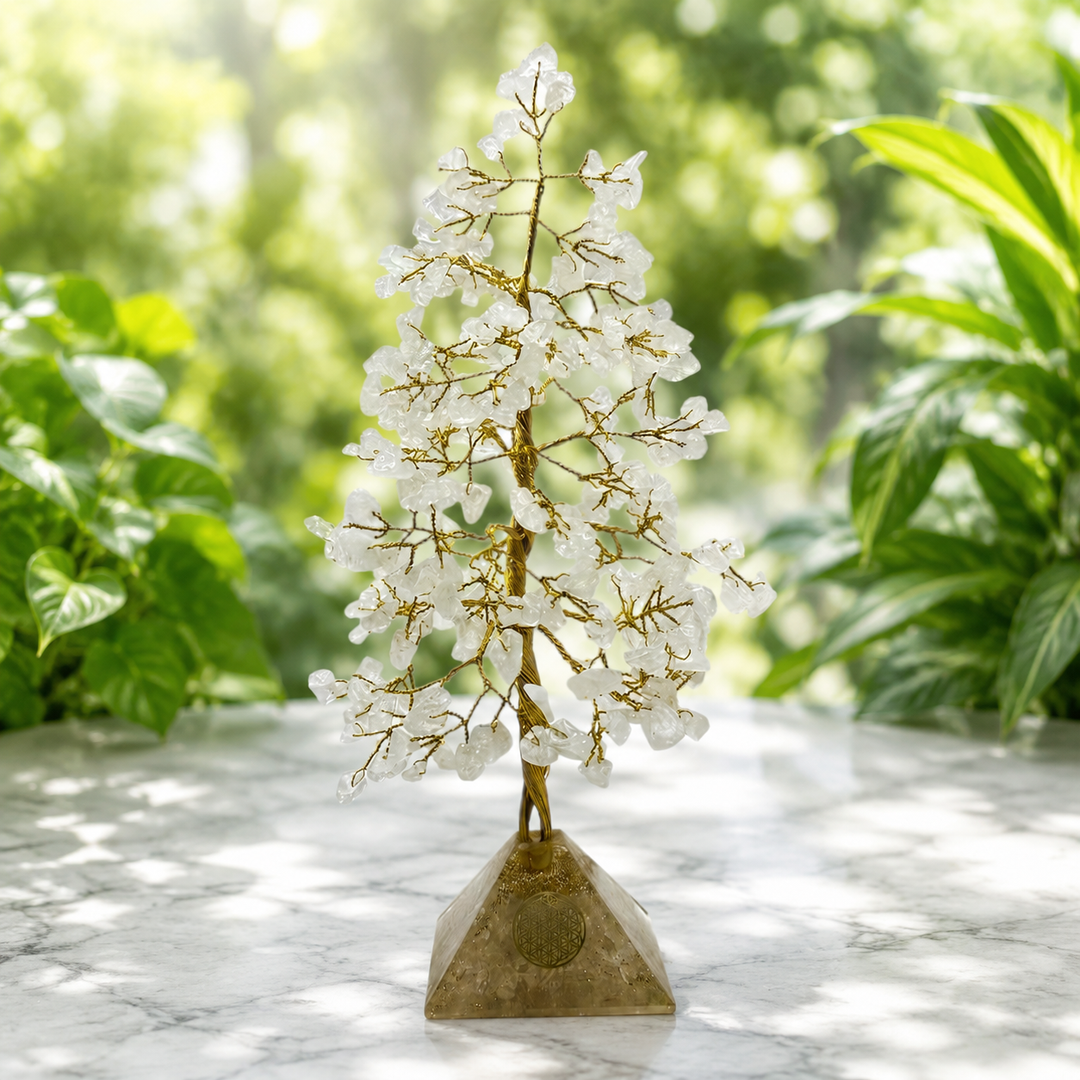 Crystal Tree Clear Quartz Orgonite Base 300 Chip