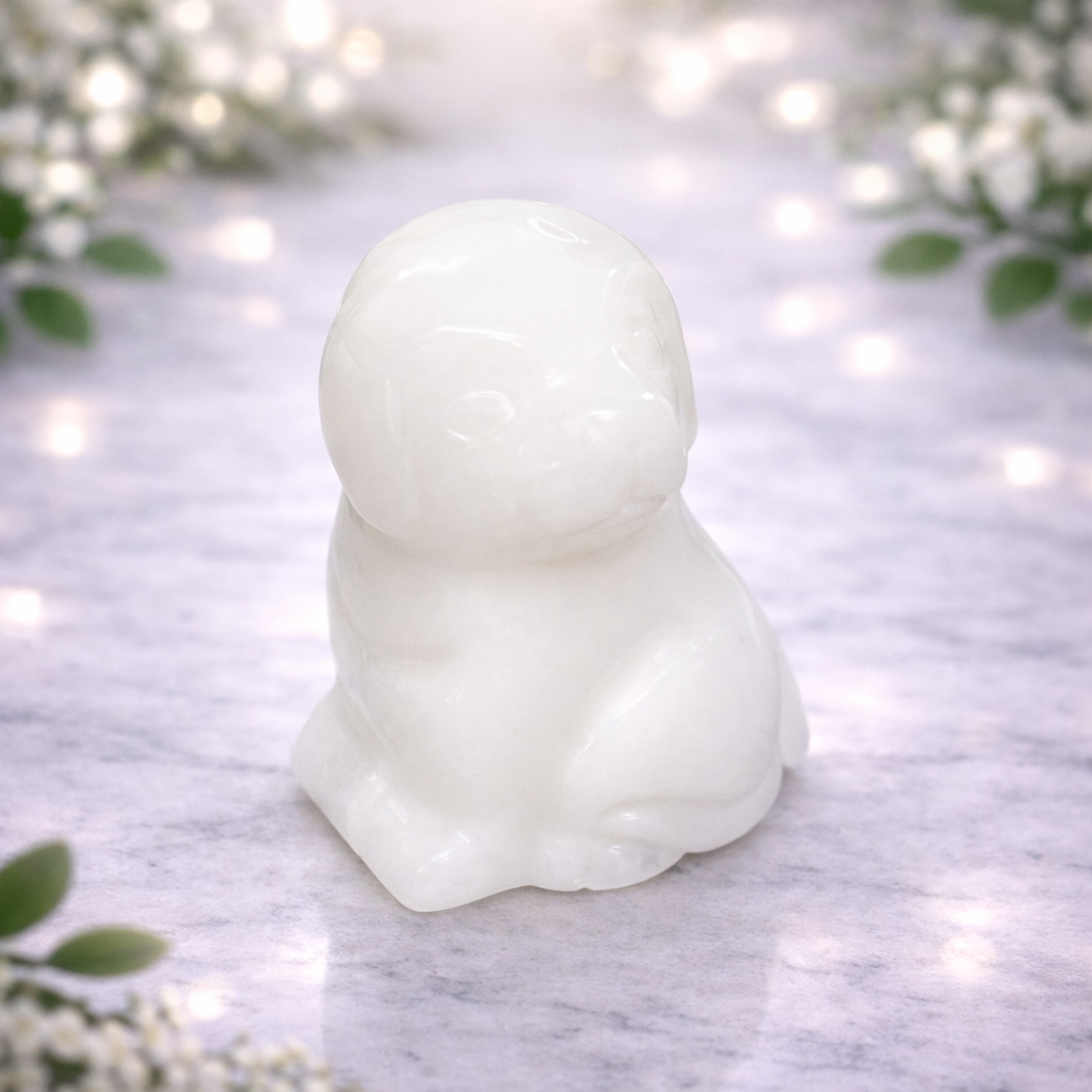 Dog White Jade 4.0 cm