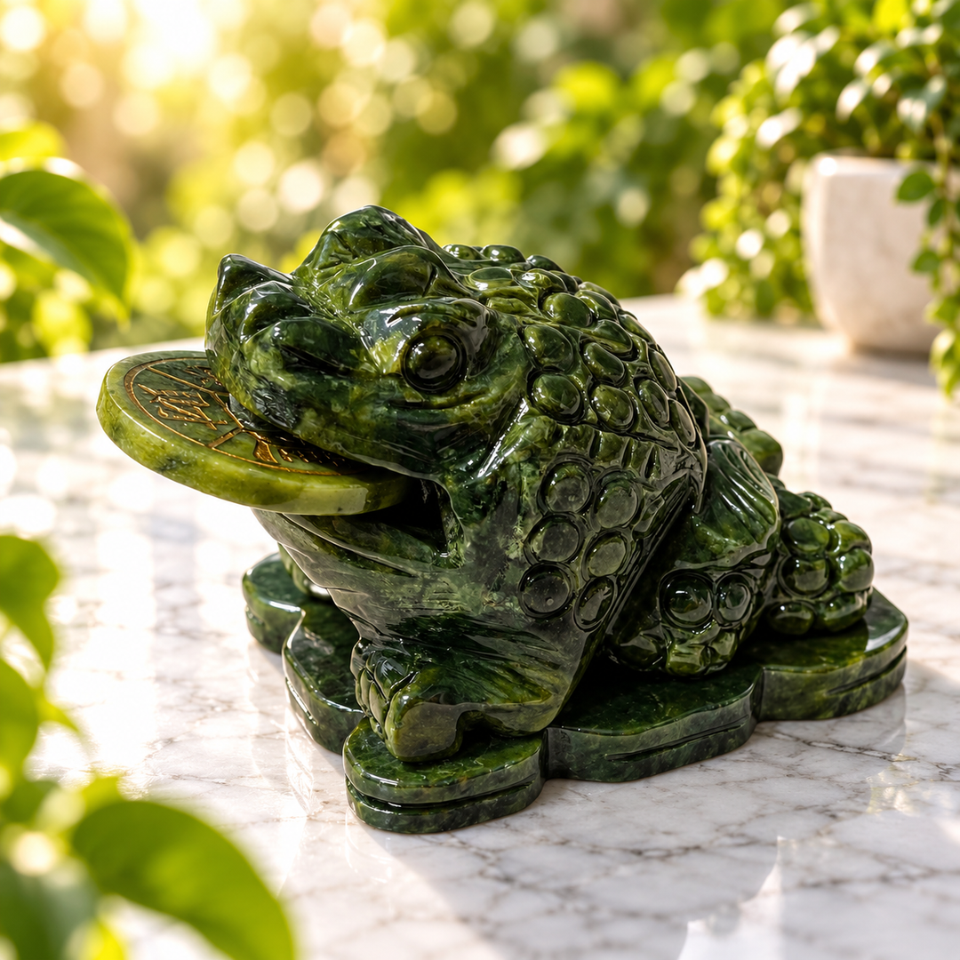 Money Frog Green Jade 7.5 cm | Carpe Diem With Remi