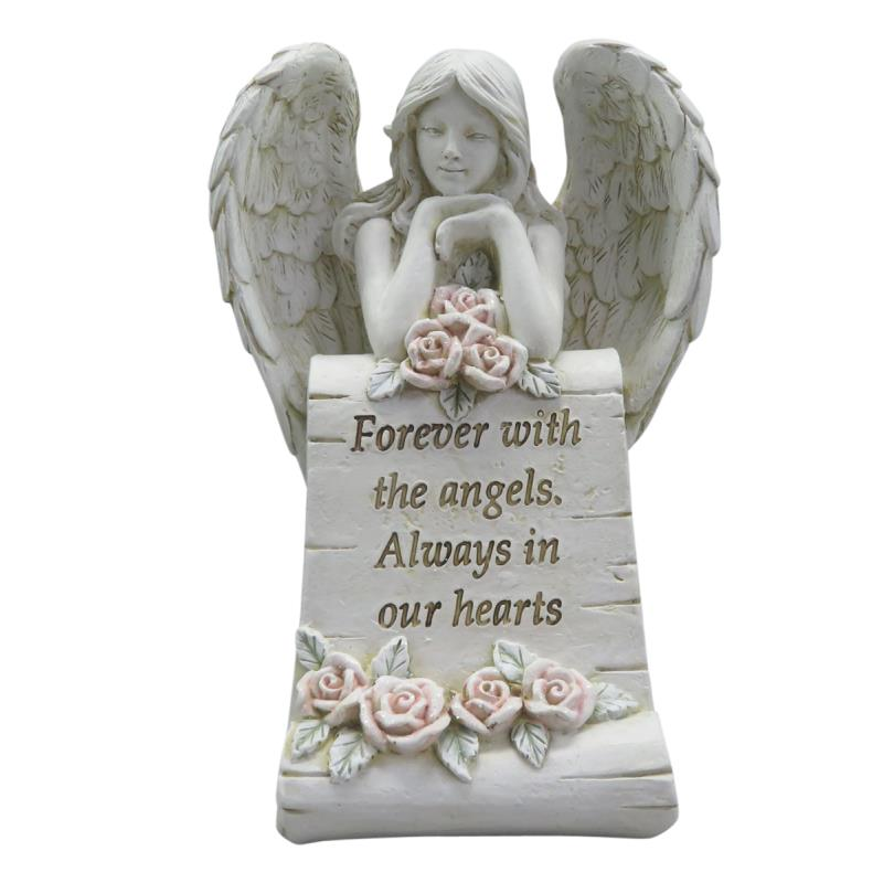 Angel Kneeling with Roses 15 cm