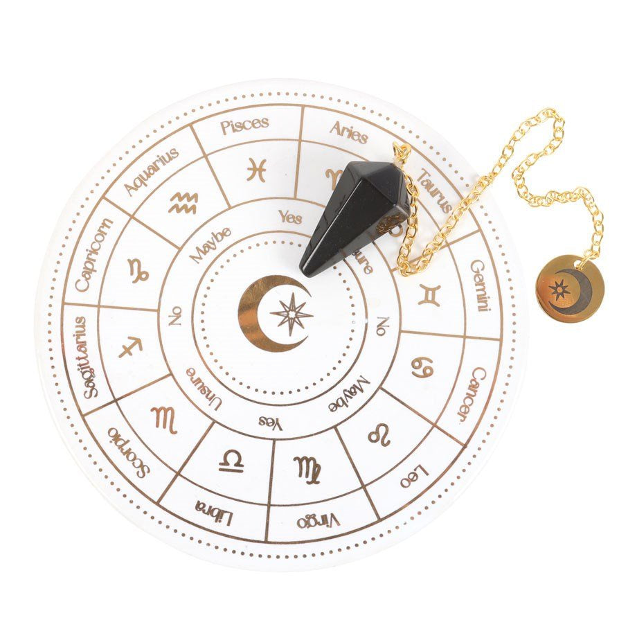 Pendulum Kit Astrology Wheel Divination Ceramic