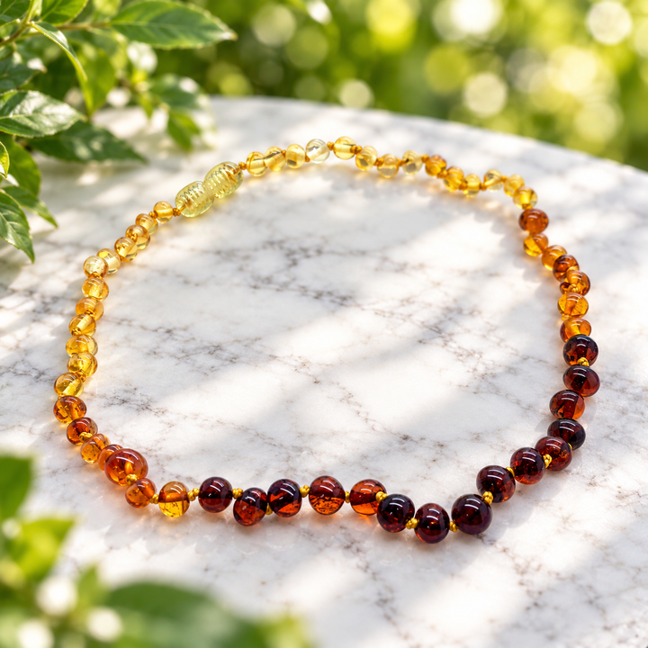 Amber Baby Necklace Teething Colours 30 cm | Carpe Diem With Remi