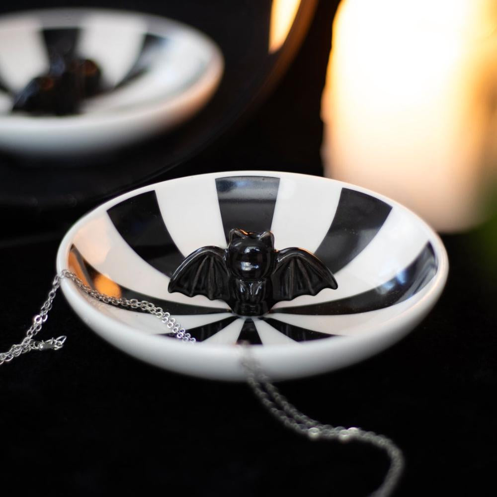Trinket Dish Bat Ceramic