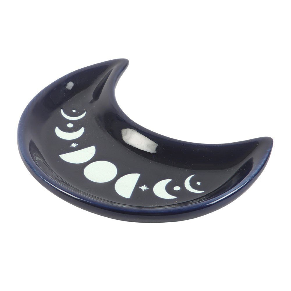 Trinket Dish Crescent Moon Phases Ceramic