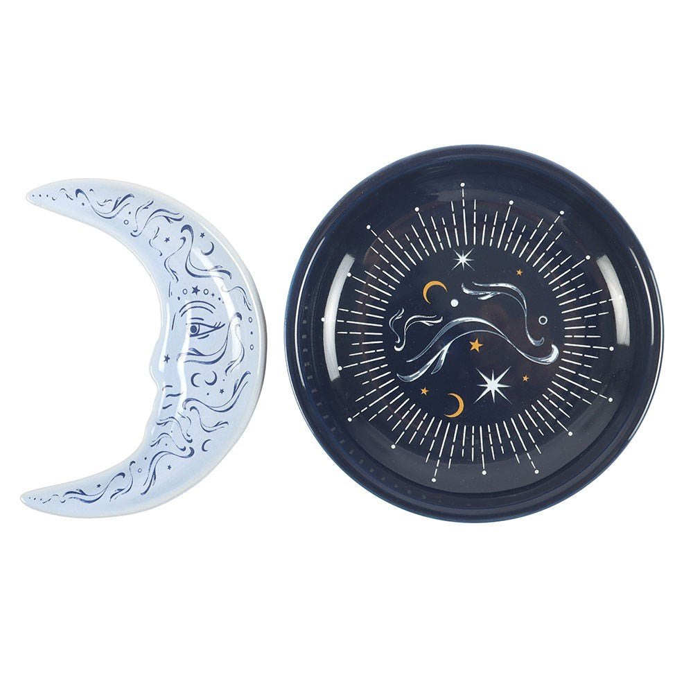 Trinket Dish Stacking Blue Moon Ceramic