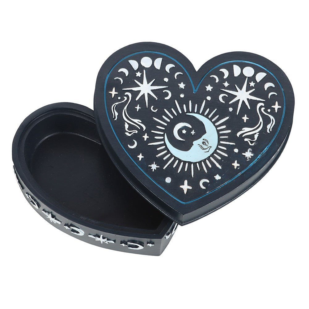 Trinket Box Heart Blue Moon