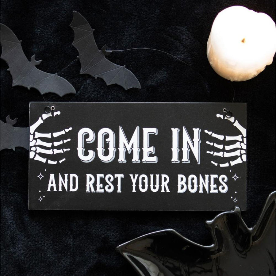 Sign Rest Your Bones 20 cm | Carpe Diem With Remi