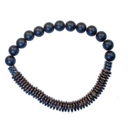 Bracelet Coconut Hematite and Matte Beads
