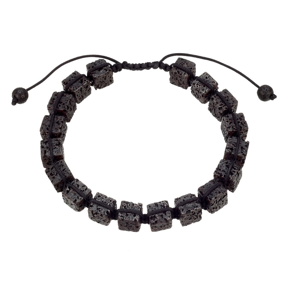 Bracelet Lava Bead Cubes