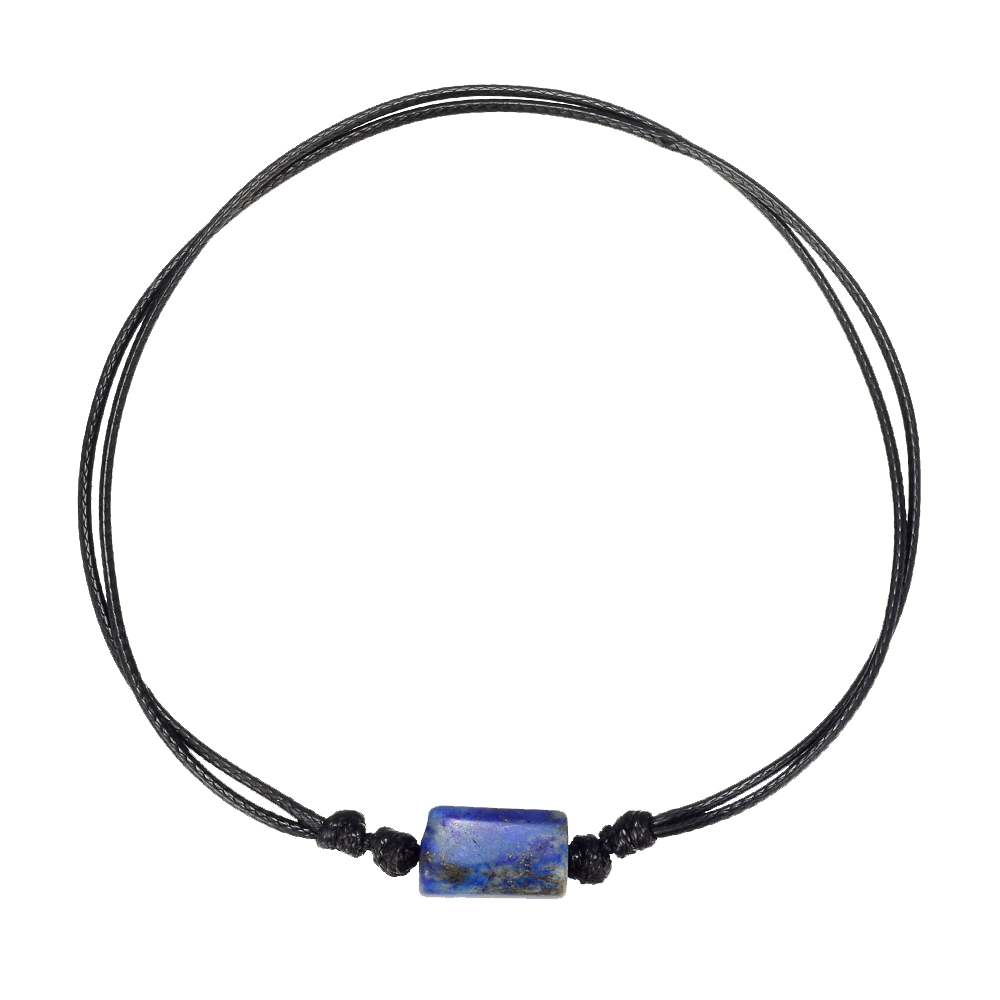 Bracelet Lapis on Leather