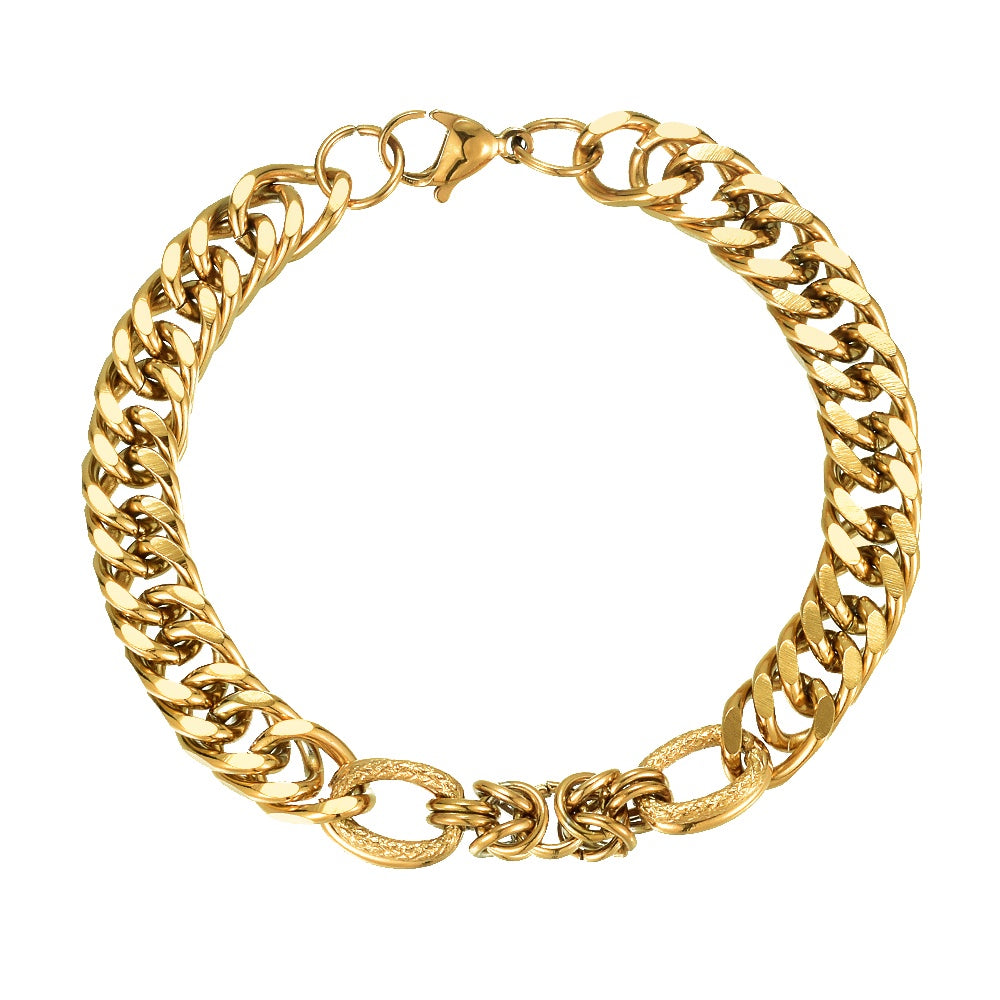 Bracelet Heavy Link Gold Knot