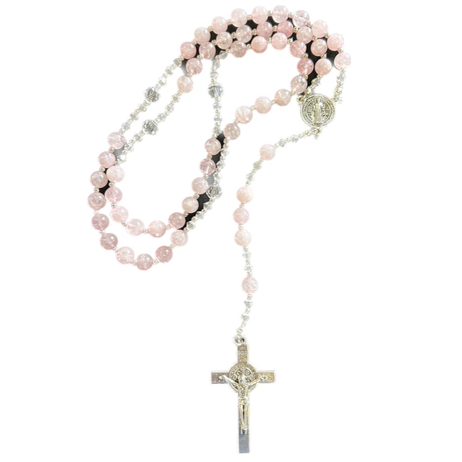 Rosary Beads Rose Quartz Handmade | Carpe Diem with Remi
