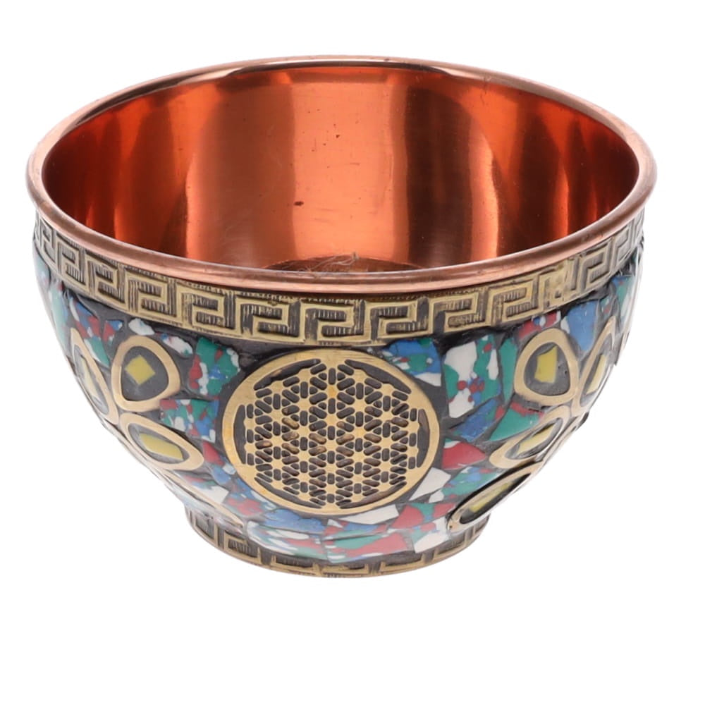 Offering Bowl Copper Flower of Life 8.0 cm