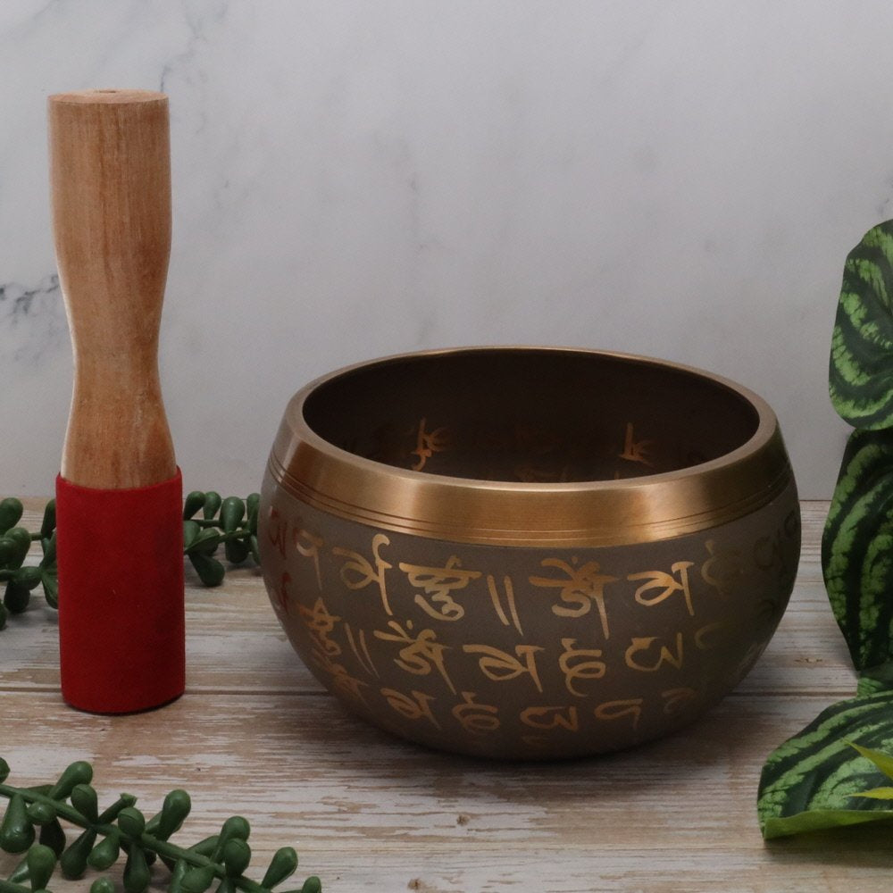 Singing Bowl Brass Buddha Antique Finish 12 cm - Instore Only