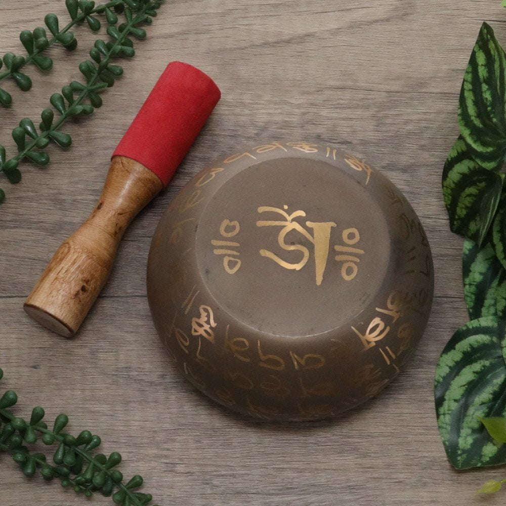 Singing Bowl Brass Buddha Antique Finish 12 cm - Instore Only