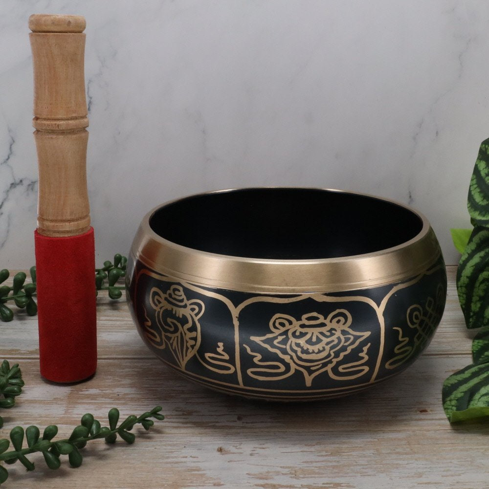 Singing Bowl Brass Black 15 cm - Instore Only
