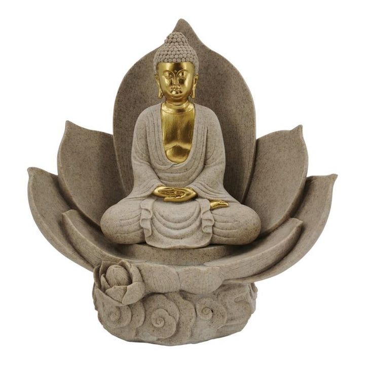 Buddha Sitting in Lotus Flower 27 cm - Instore Only!