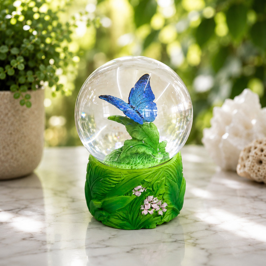 Water Globe Blue Butterfly 6.5 cm - Instore Only